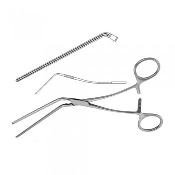 Leland-Jones Atrauma Peripheral Vascular Clamp Angled 60° Stainless Steel, 18 cm - 7"